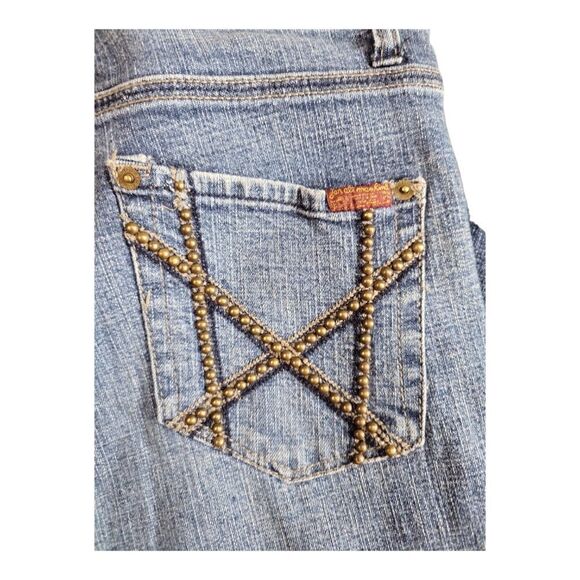 7 For All Mankind Mia Jeans w/ Studded Pockets Size 28 - Picture 5 of 6